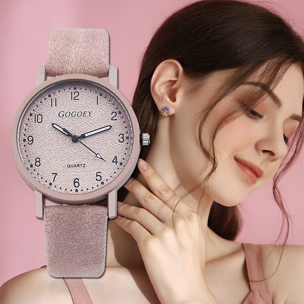 Women's Watches Fashion Leather Wrist Watch